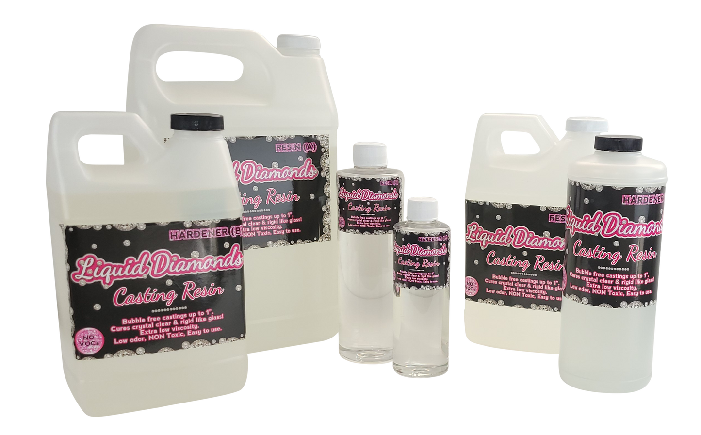 Liquid Diamonds ® 1.5 GALLON KIT - Low Viscosity Bubble Free Casting Resin for Crafting