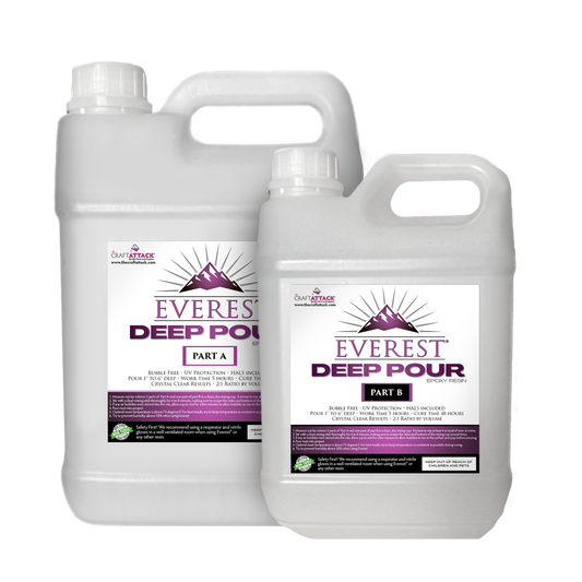 NEW: Everest® Deep Pour 2:1 Epoxy Resin 1.5 Gallon Kit Bubble Free Resists Yellowing