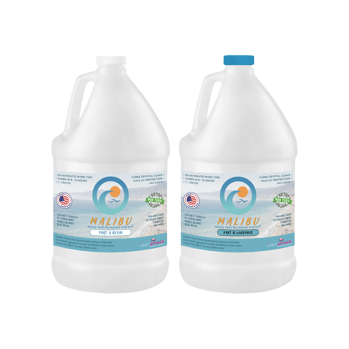 NEW: Malibu ® Epoxy Resin for Surfboards, Boating and Marine 1 Gallon