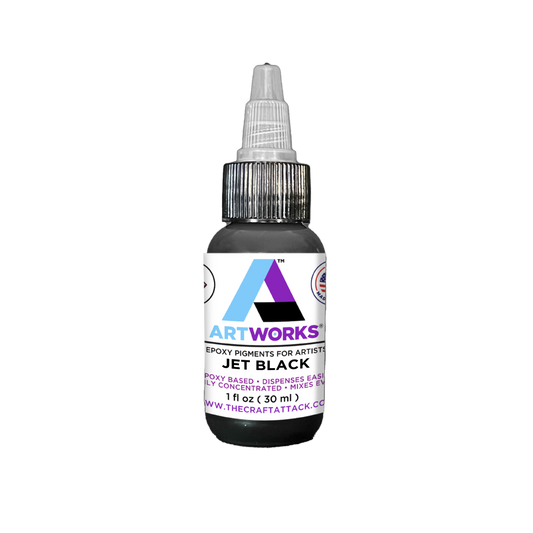 Artworks ® Liquid Pigment Jet Black 1 oz for Epoxy and UV Resin Crafting by the Craft Attack ®